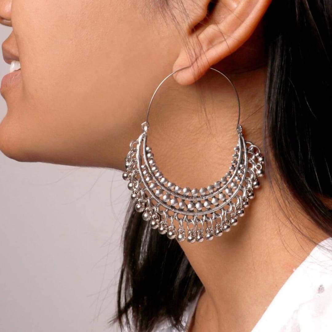 Flipkart.com - Buy Crescent Creation Oxidize Silver Plated Earrings Alloy  Earring Set Online at Best Prices in India